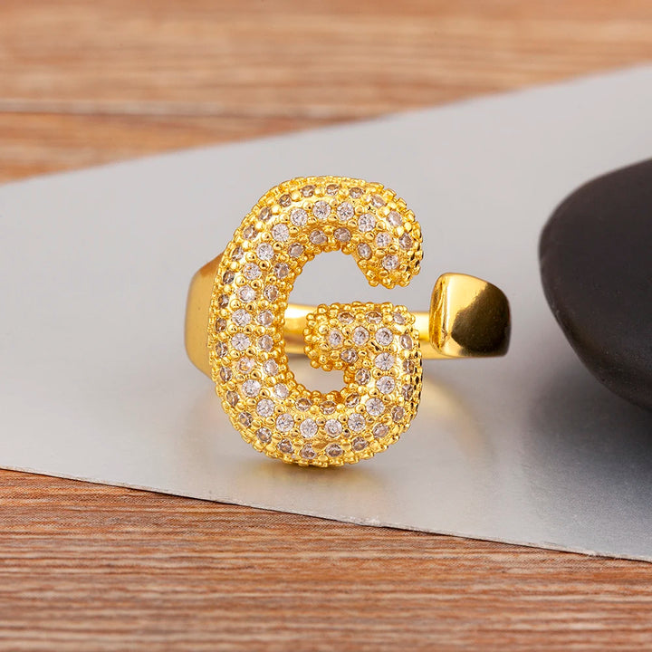 Rosa Letter Ring