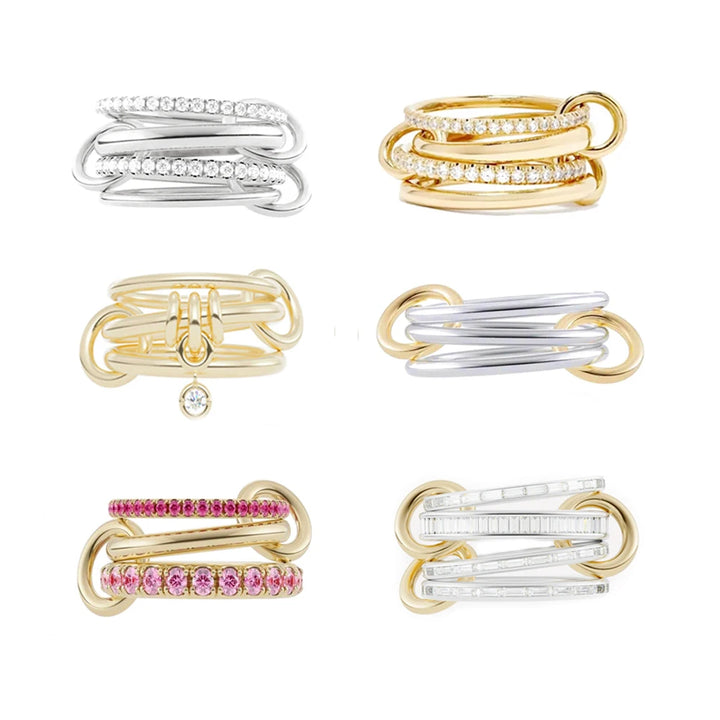 Gianna Interlocked Stone Rings