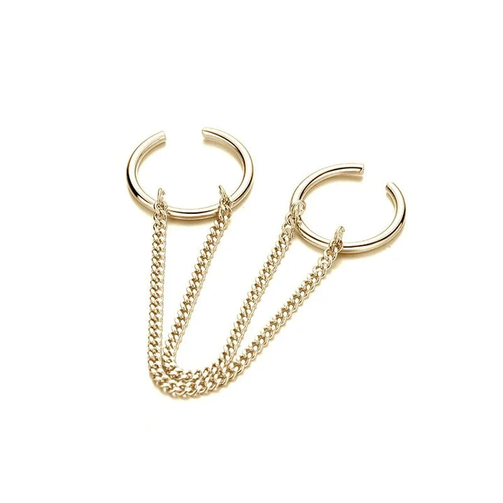 Iva Double Chain Link Rings