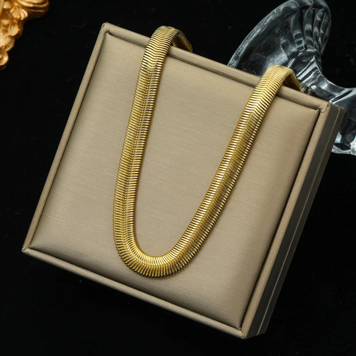 Elle Snake Weave Necklace & Bracelet Set