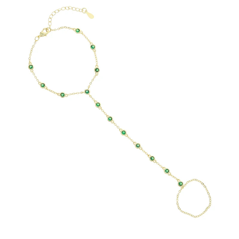 Rowan Bezel Dot Hand Chain