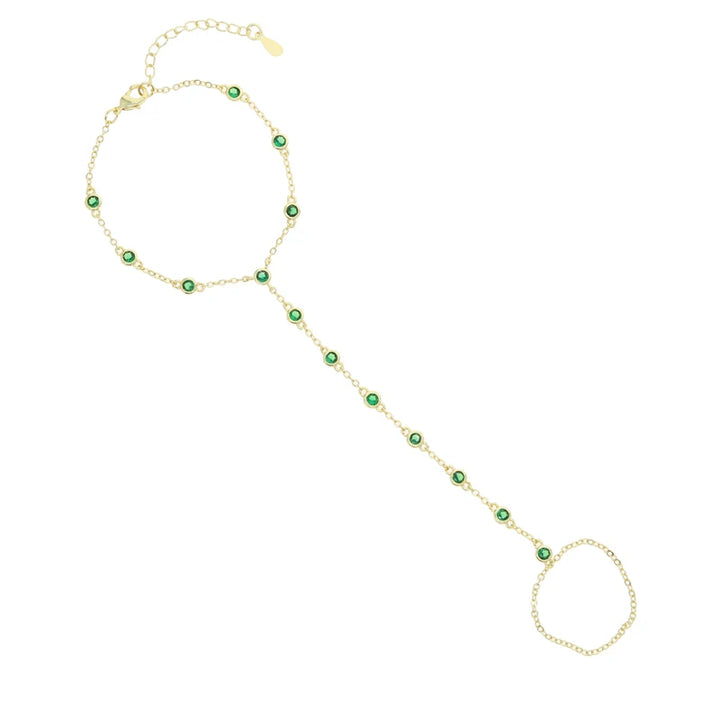 Rowan Bezel Dot Hand Chain