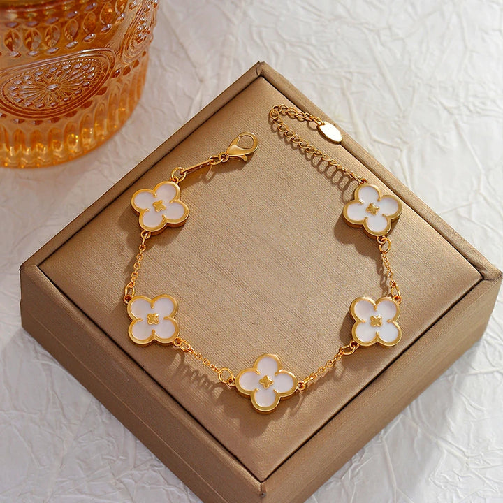 Cary Four Leaf Clover Charm Bracelet