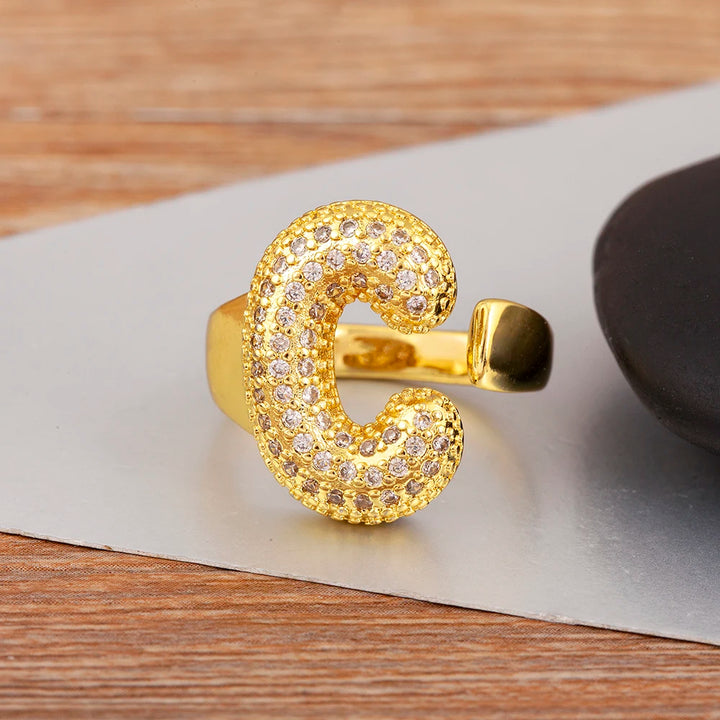 Rosa Letter Ring
