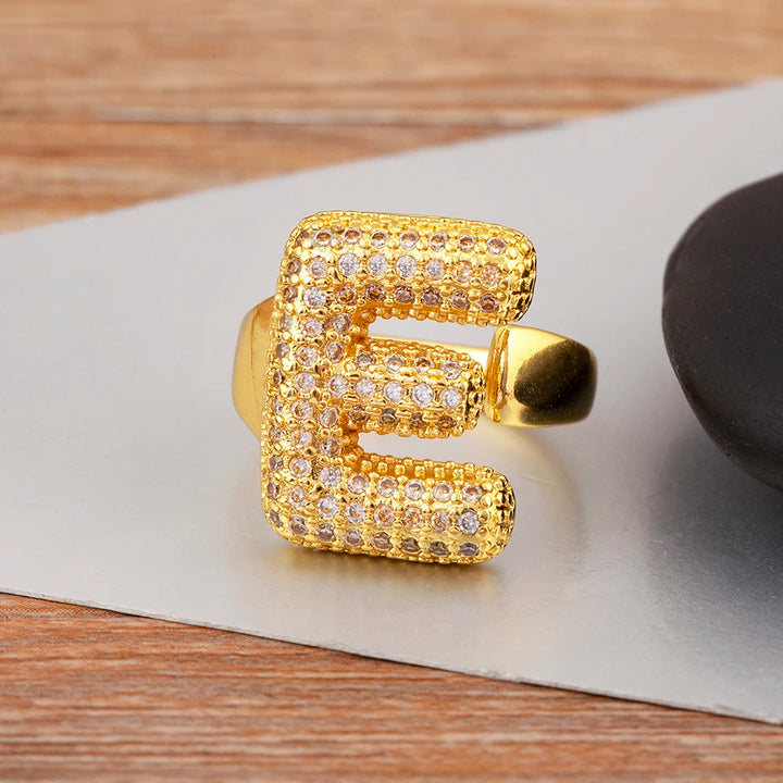 Rosa Letter Ring