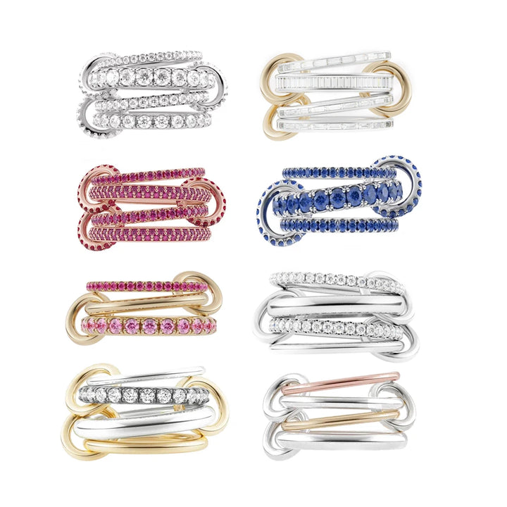 Gianna Interlocked Stone Rings