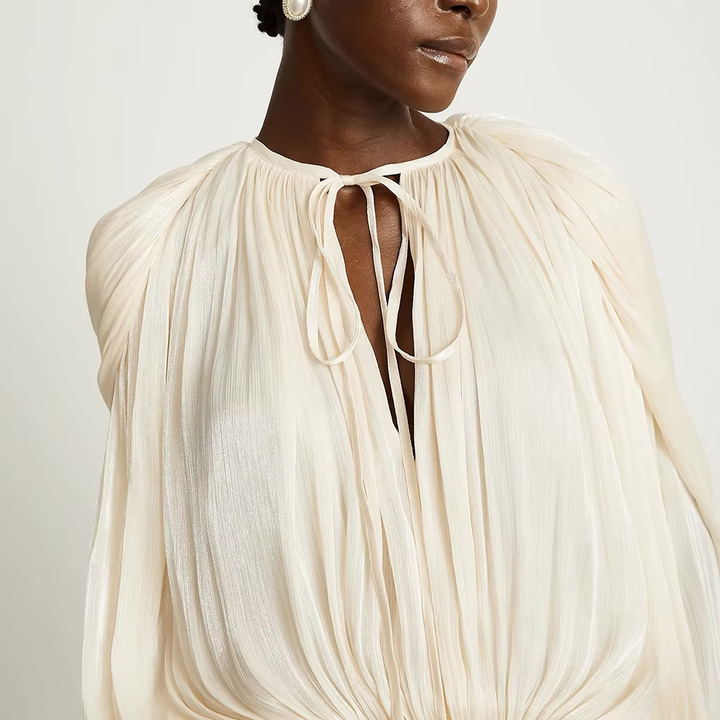 Presley Fully-Pleated Ruffled Mini Dress