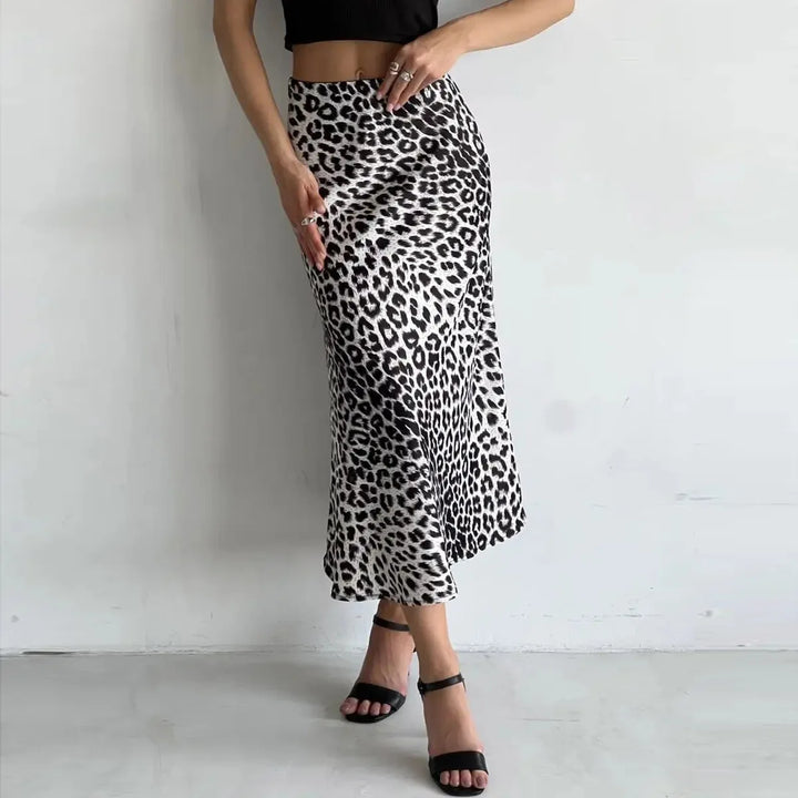 Elsbee Leopard Print Maxi Skirt