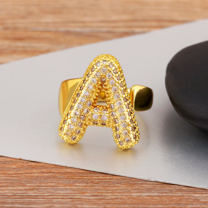 Rosa Letter Ring