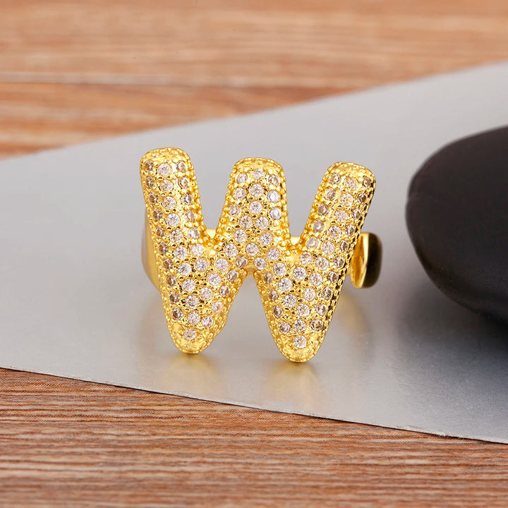 Rosa Letter Ring