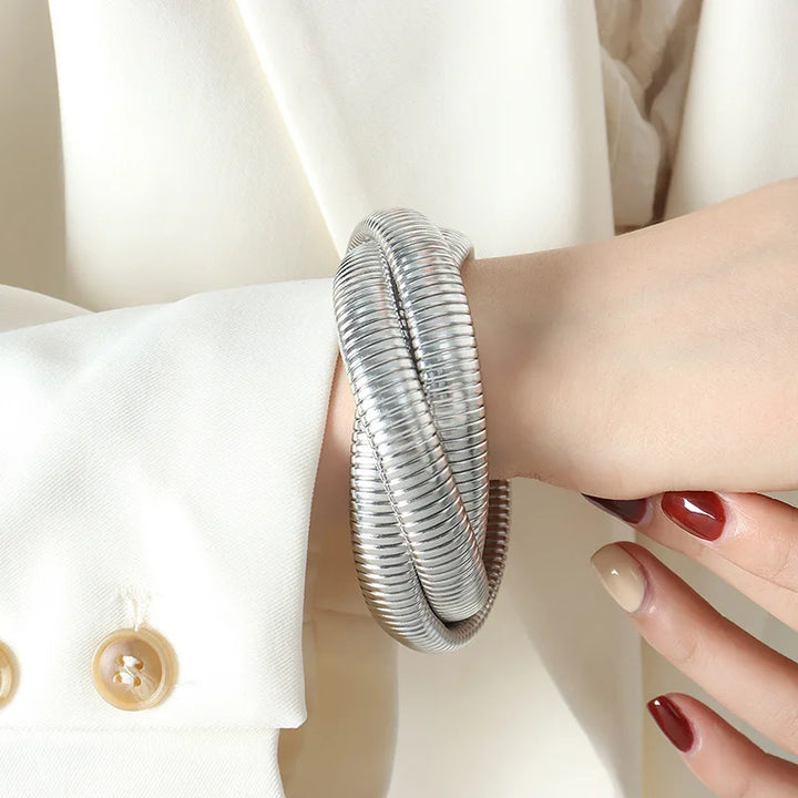 Nina Three Laps Cable Braid Bracelet