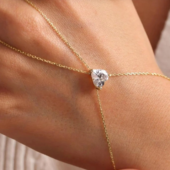 Briar Gold Plated Heart Handchain