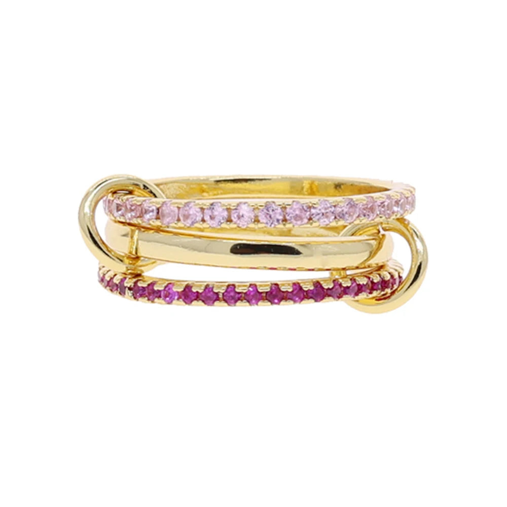 Gianna Interlocked Stone Rings