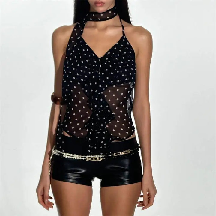 Giada Polka Dot Crop Tank
