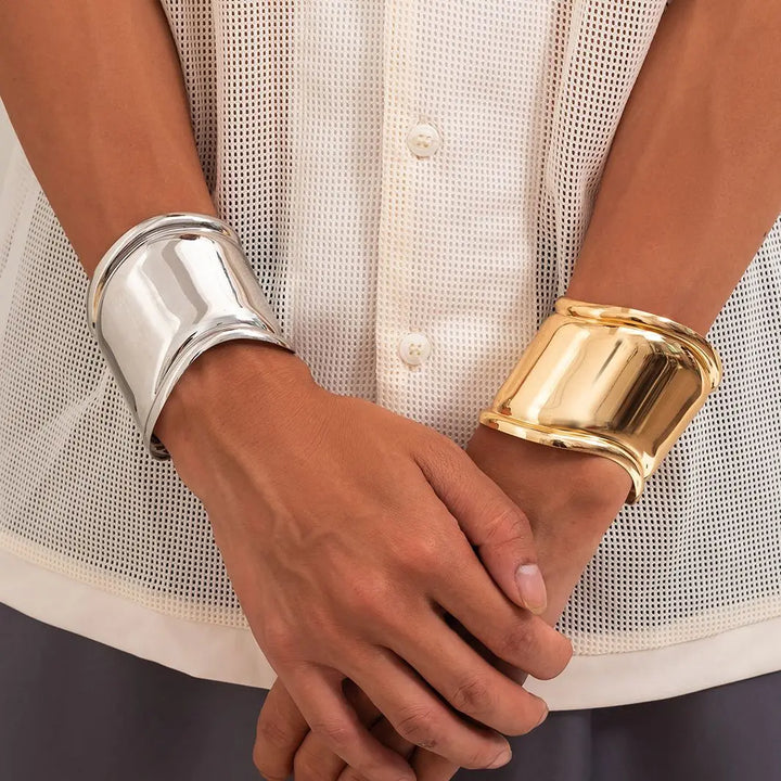 Pharoah Wide Metal Cuff Bracelet