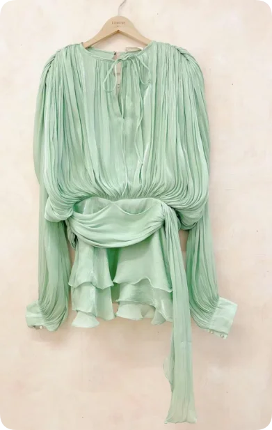 Presley Fully-Pleated Ruffled Mini Dress