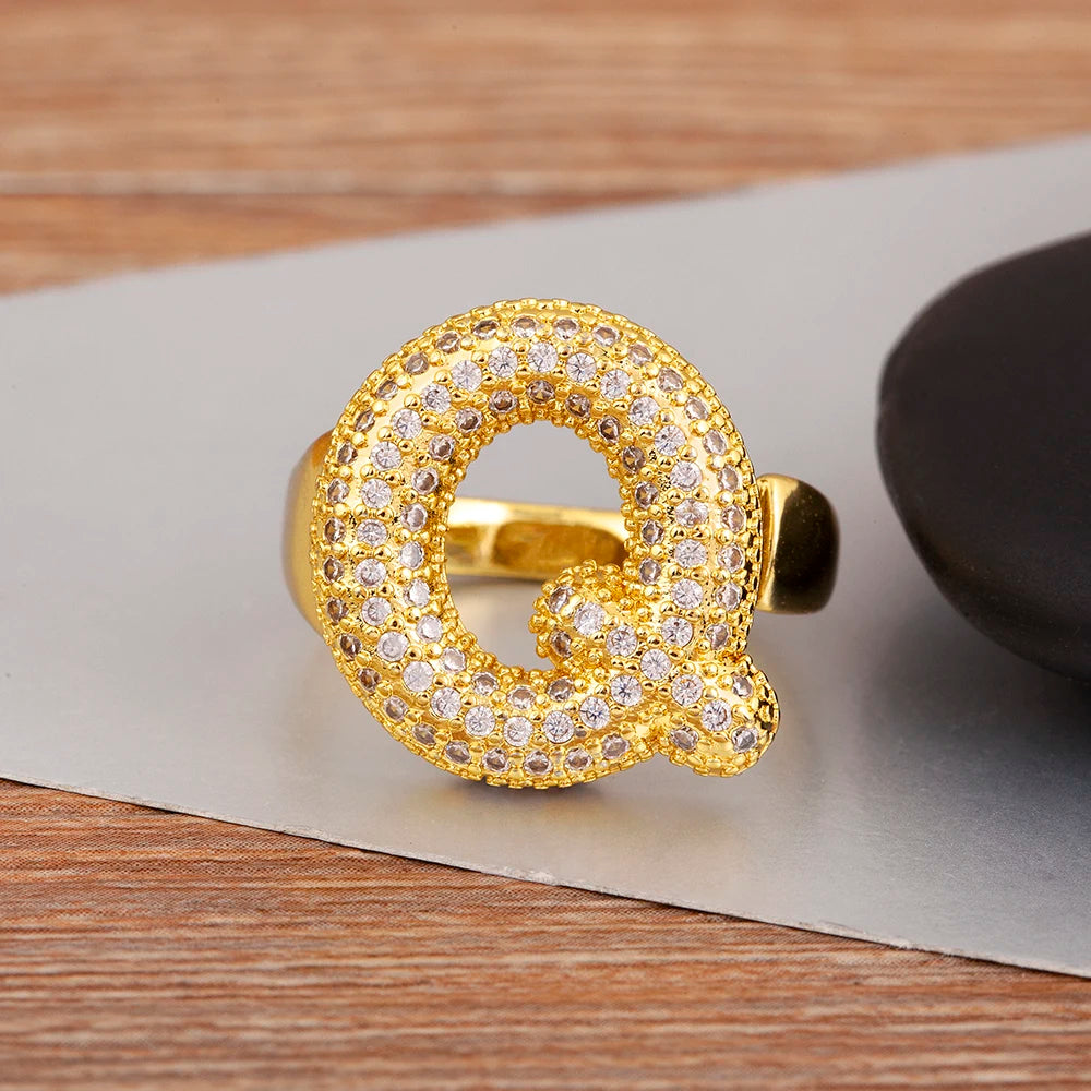 Rosa Letter Ring