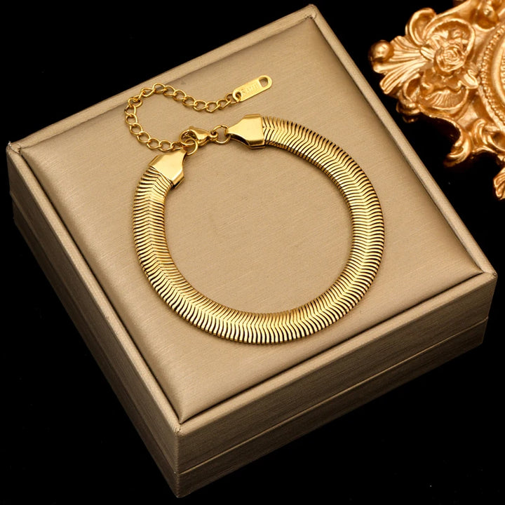 Elle Snake Weave Necklace & Bracelet Set