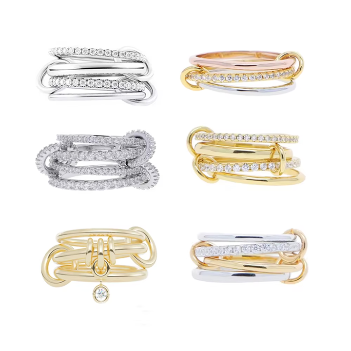 Gianna Interlocked Stone Rings