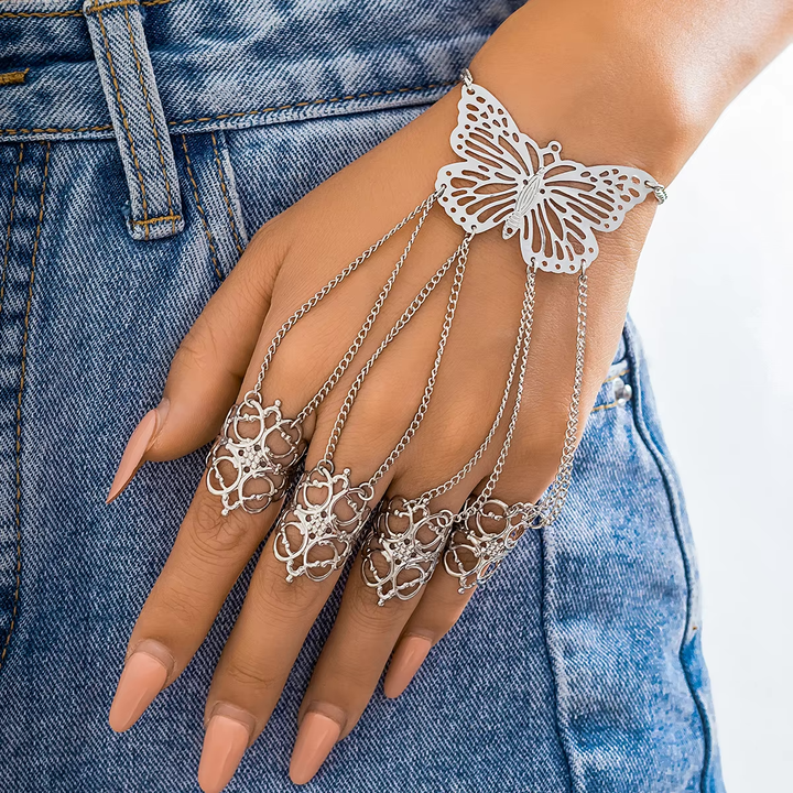 Sloan Finger Chain Butterfly Bracelet