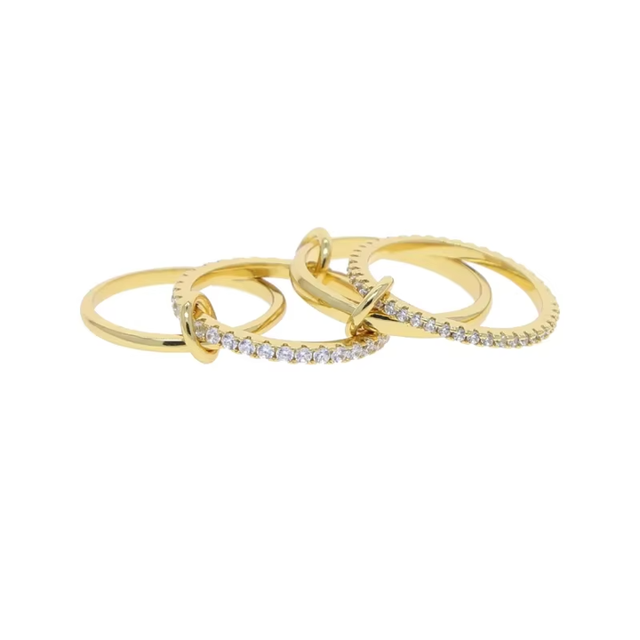 Gianna Interlocked Stone Rings