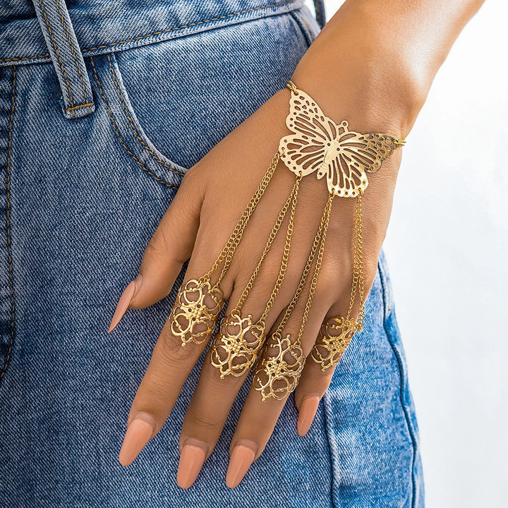 Sloan Finger Chain Butterfly Bracelet