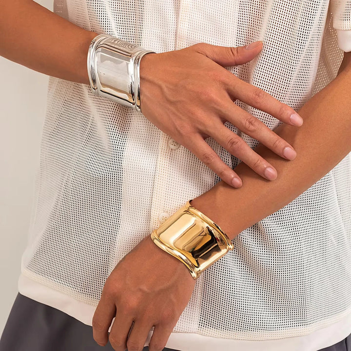 Pharoah Wide Metal Cuff Bracelet