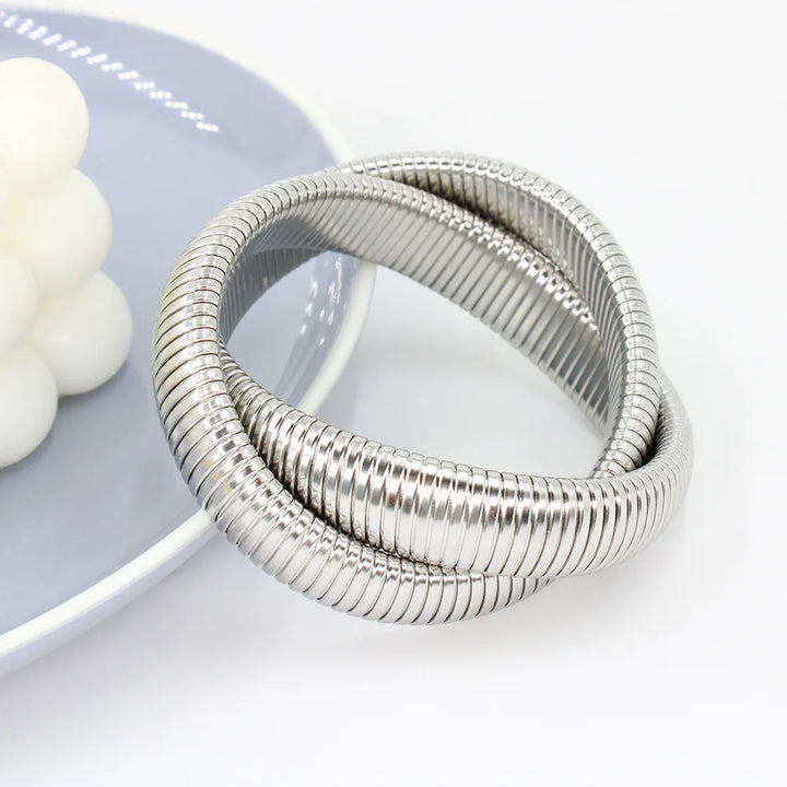 Nina Three Laps Cable Braid Bracelet
