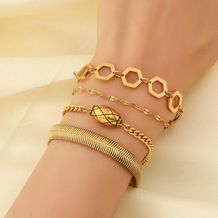 Elle Snake Weave Necklace & Bracelet Set