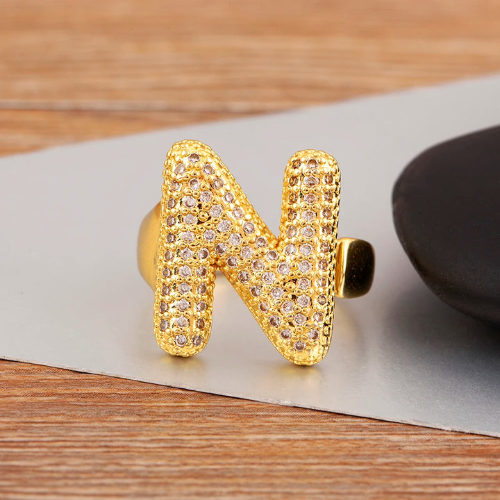 Rosa Letter Ring