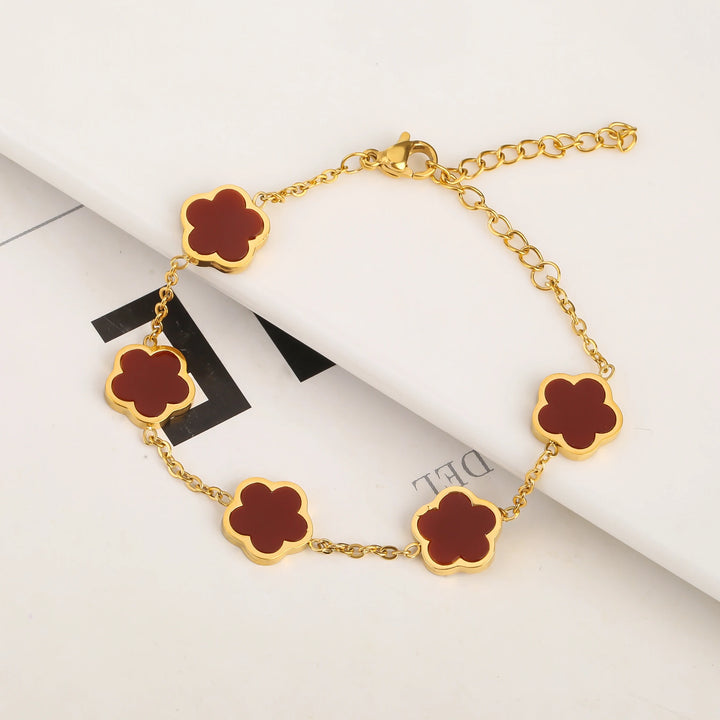 Belle Five Leaf Clover Bracelet