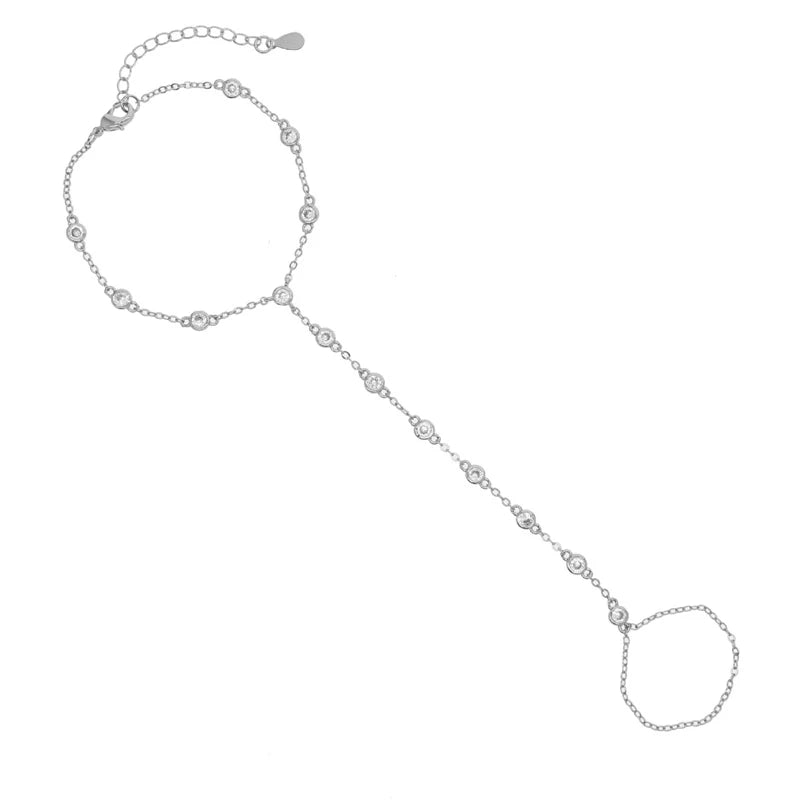 Rowan Bezel Dot Hand Chain