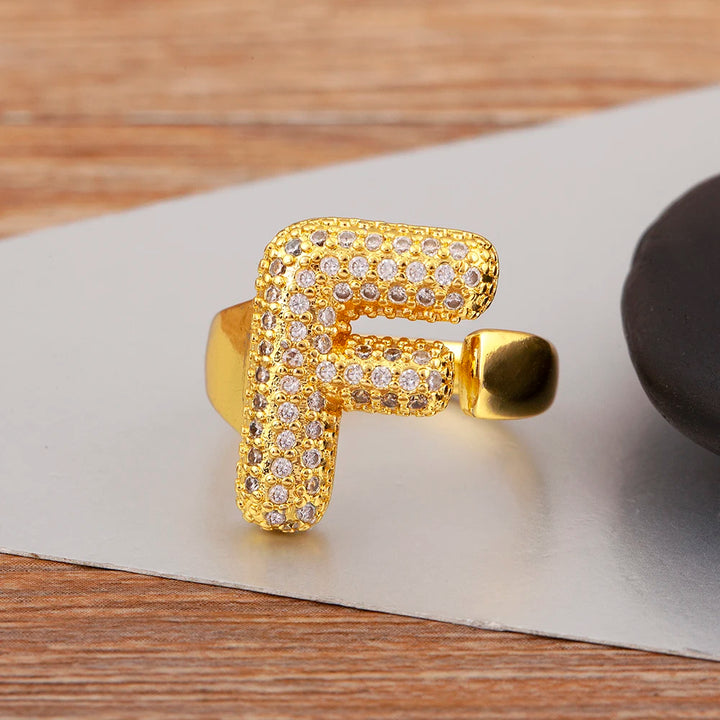 Rosa Letter Ring