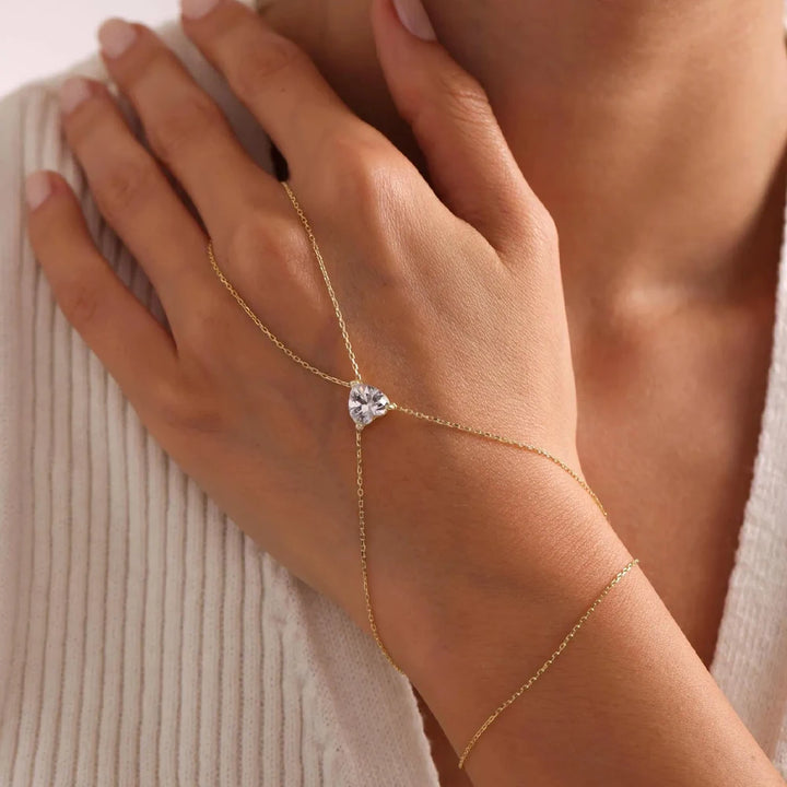 Briar Gold Plated Heart Handchain
