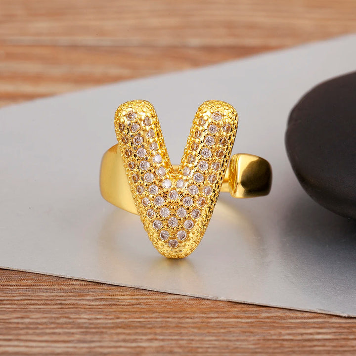 Rosa Letter Ring