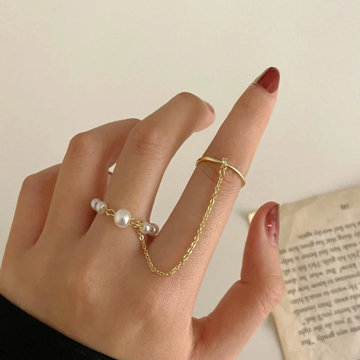 Zelda Pearl Chain Link Rings