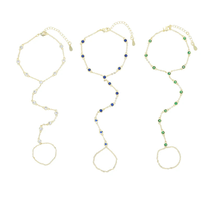 Rowan Bezel Dot Hand Chain