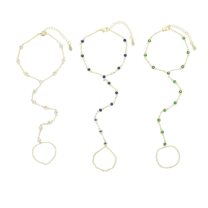 Rowan Bezel Dot Hand Chain