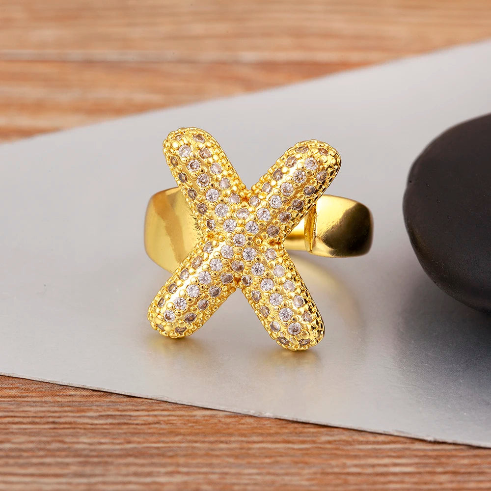 Rosa Letter Ring