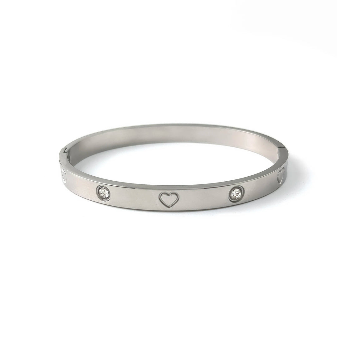 Perry Dainty Heart Zircon Bangle