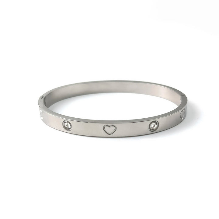 Perry Dainty Heart Zircon Bangle