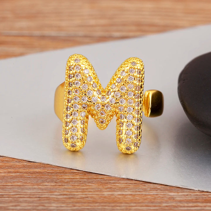 Rosa Letter Ring