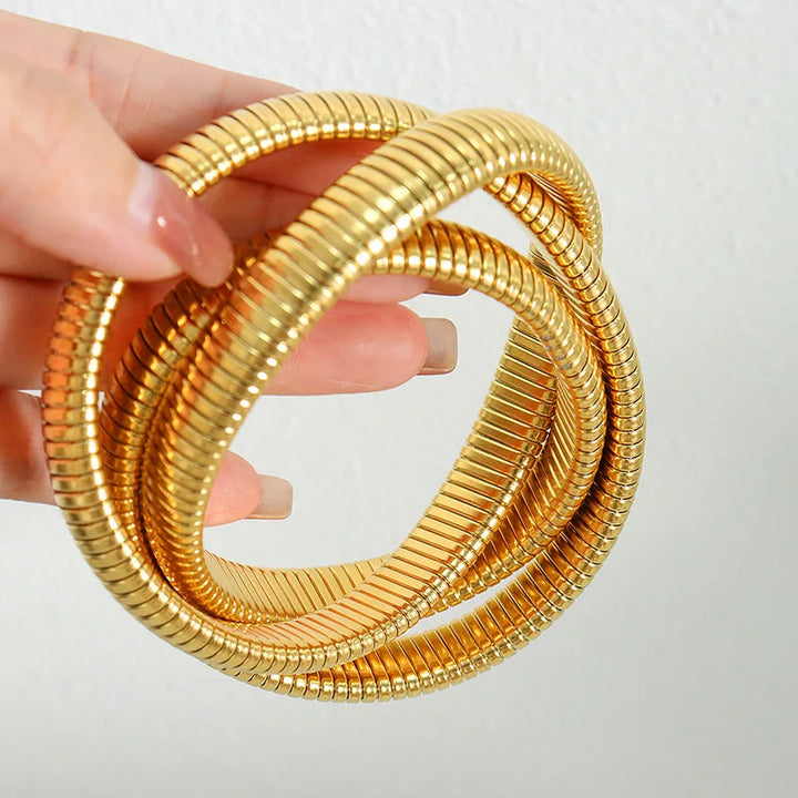 Nina Three Laps Cable Braid Bracelet