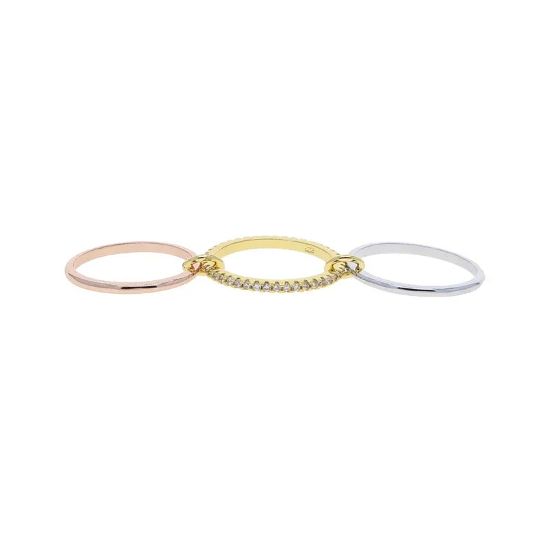 Gianna Interlocked Stone Rings