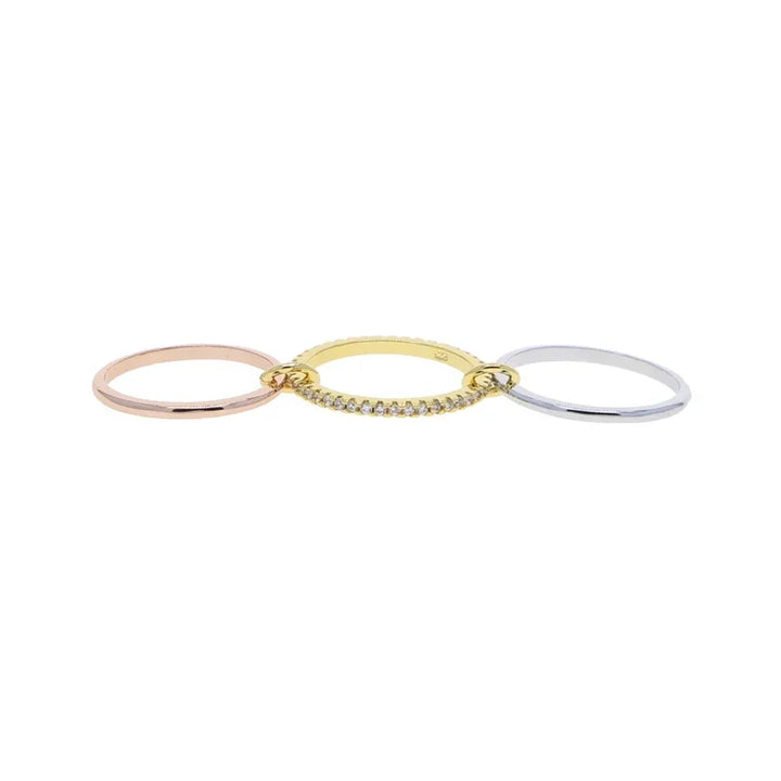 Gianna Interlocked Stone Rings