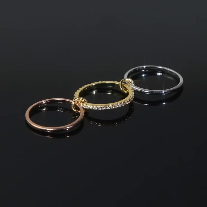 Gianna Interlocked Stone Rings