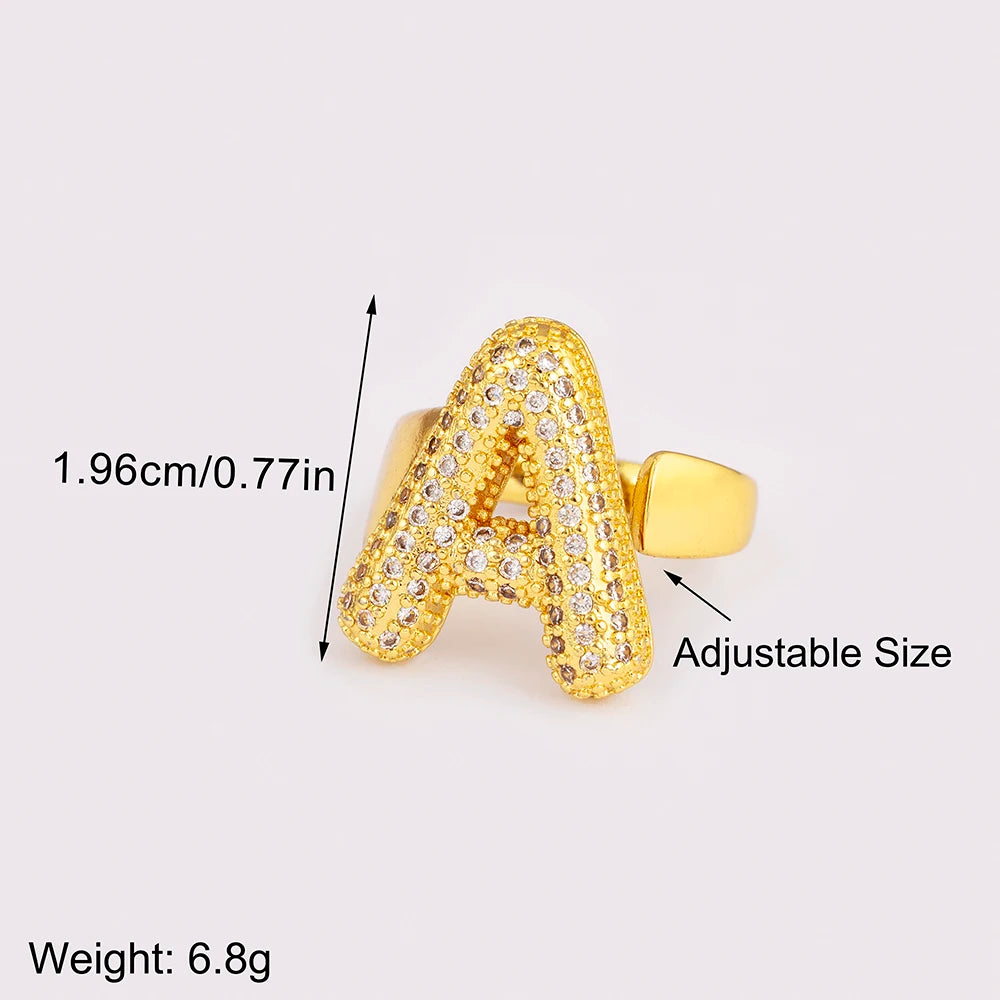 Rosa Letter Ring