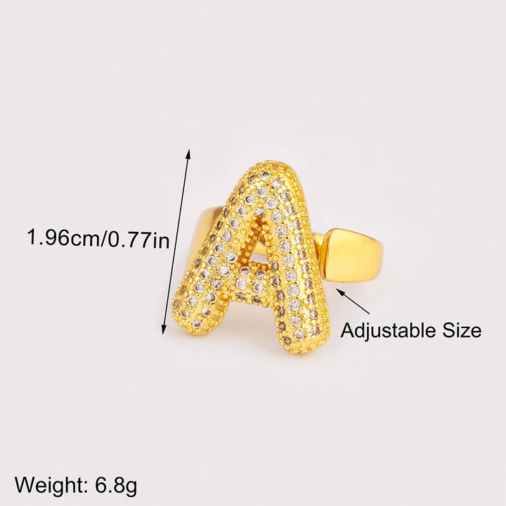 Rosa Letter Ring