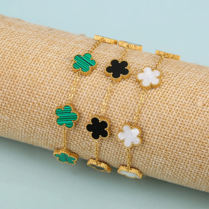 Belle Five Leaf Clover Bracelet