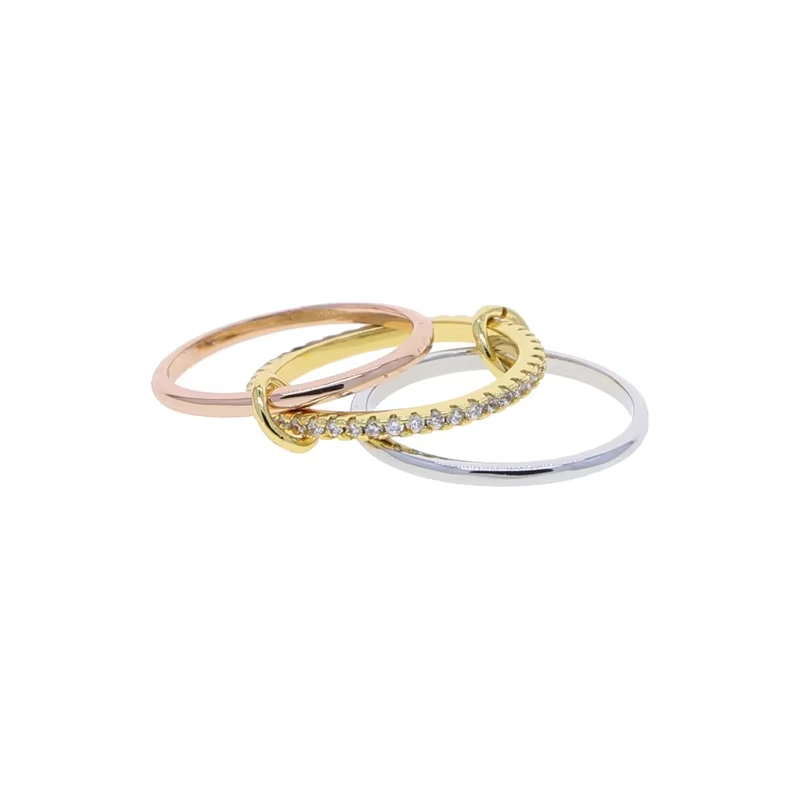 Gianna Interlocked Stone Rings